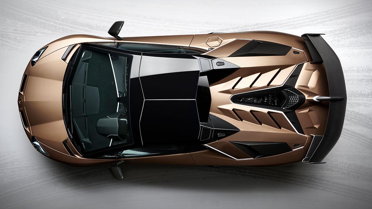 Lamborghini Aventador SVJ Roadster - Vogelperspektive