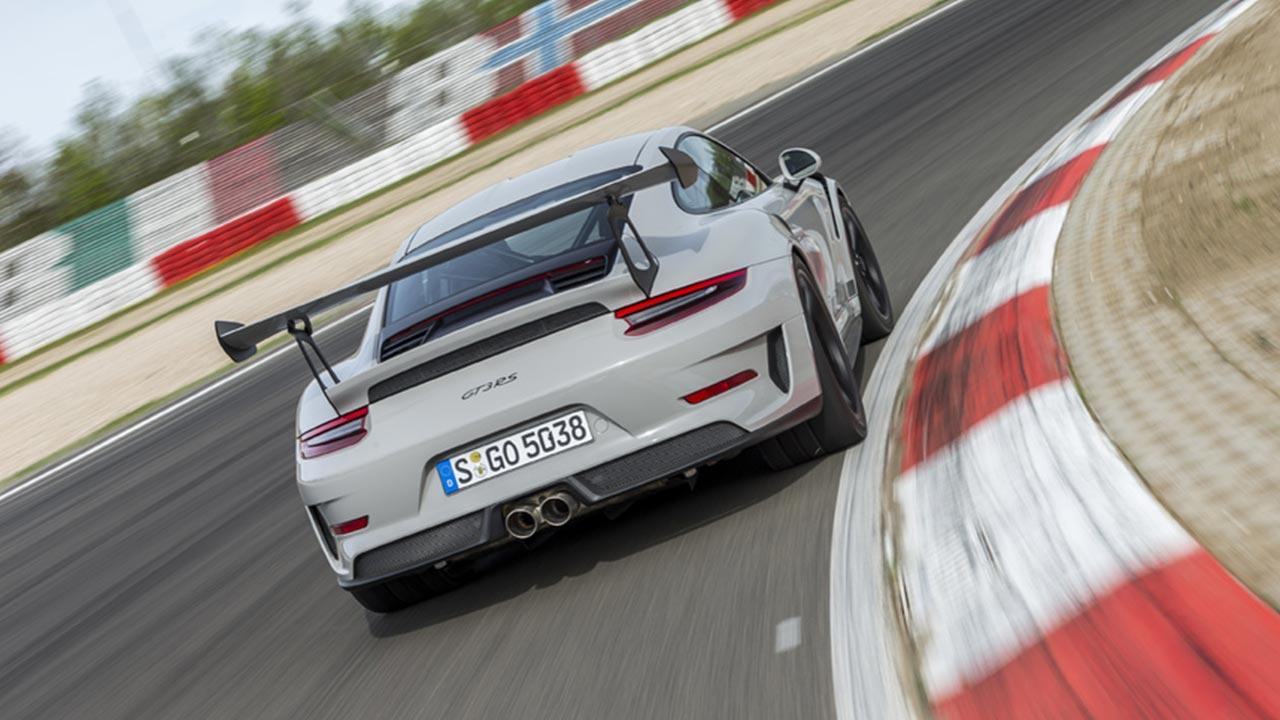 Porsche 911 GT3 RS - in Grau in der Kurve